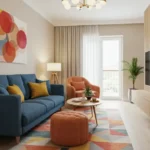Móveis planejados para apartamentos pequenos com home theater ripado – projeto Art Closet