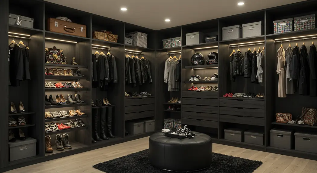 Closet planejado em mdf araton essenziale da greenplac com estrutura aberta e iluminação LED — Art Closet